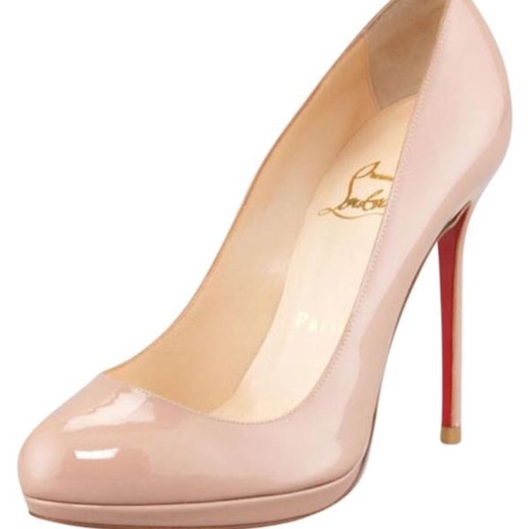 louboutin high heels nude
